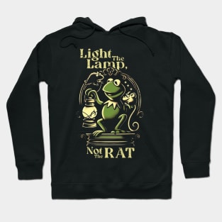 Light The Lamp, Not The Rat // Kermit fanart Hoodie